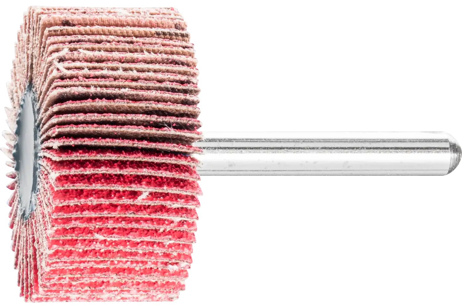 Picture of Pferd Mounted Flap Wheel, 1-1/2" X 1, 80 Grit, 1/4" Shank, Ceramic Oxide Co-Cool